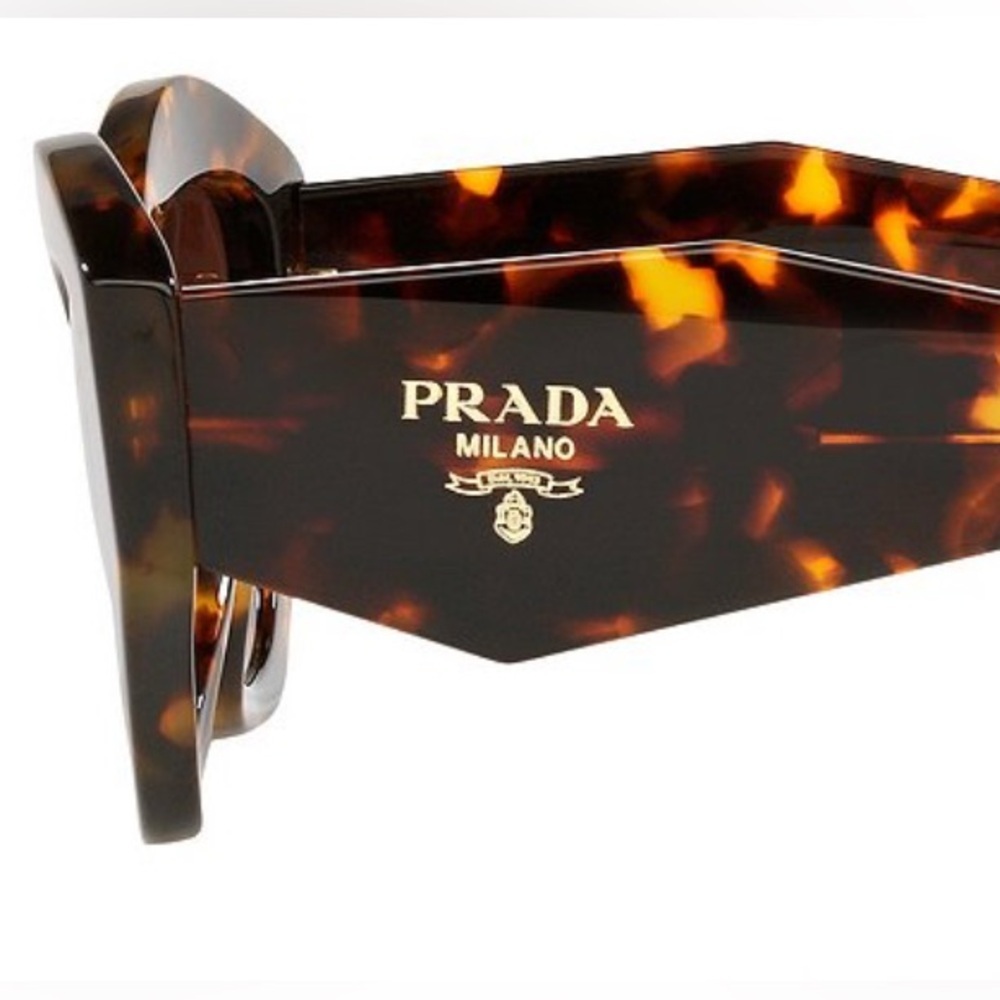 Prada Gradient Brown Irregular Ladies Sunglasses - Picture 4 of 4